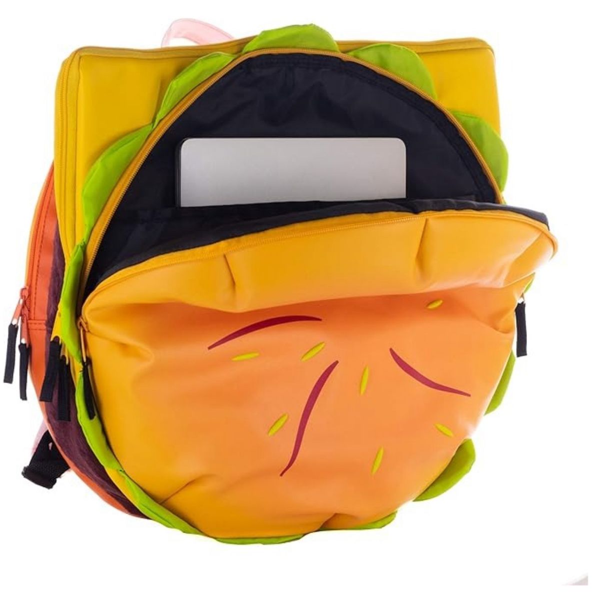 Mochila Hamburguesa Divertida Escolar Gran Capacidad