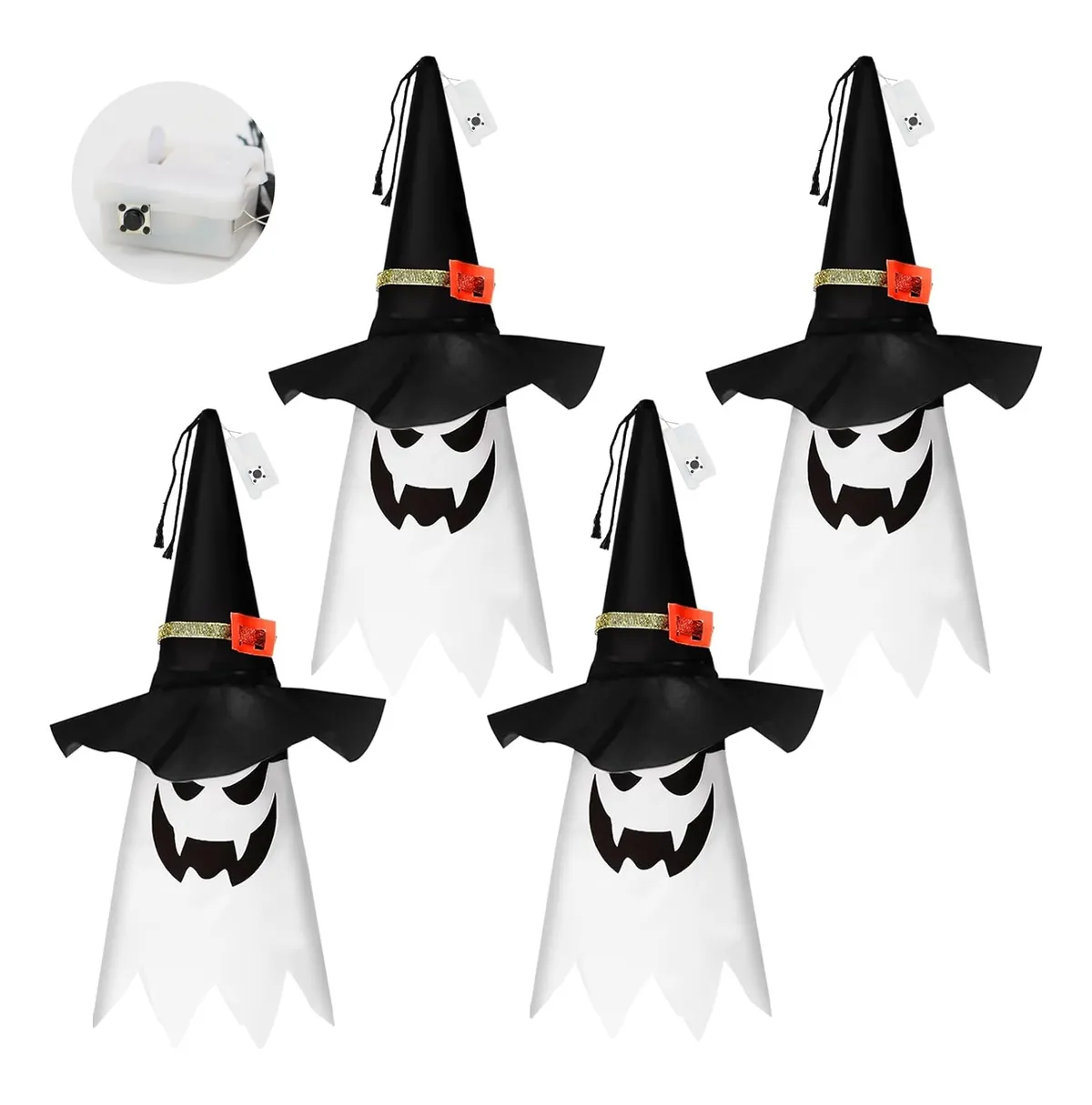 Luces Led A Prueba De Agua 4 Fantasmas Colgantes Halloween