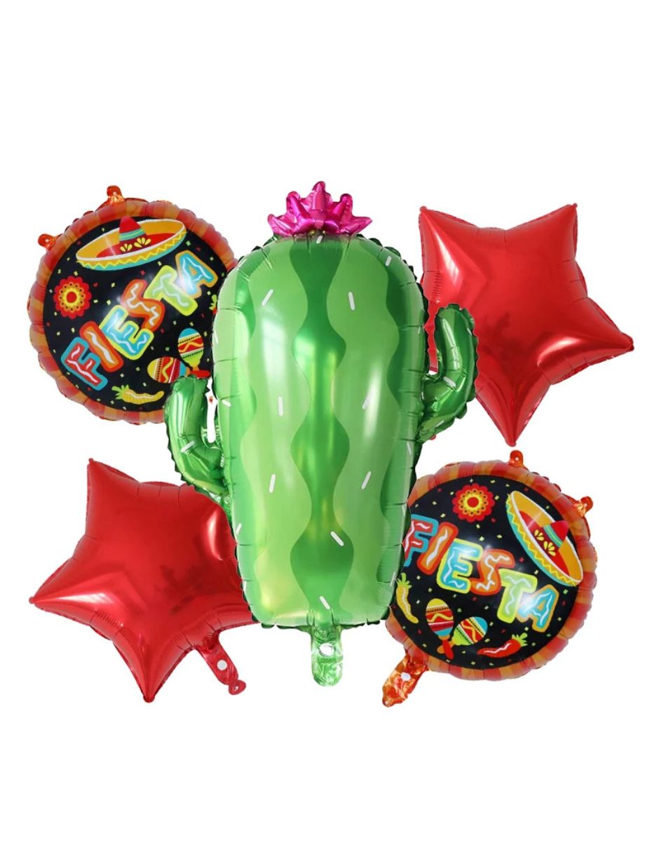 Set Globos Fiesta Mexicana Cactus Decoración 16 De Septiembre