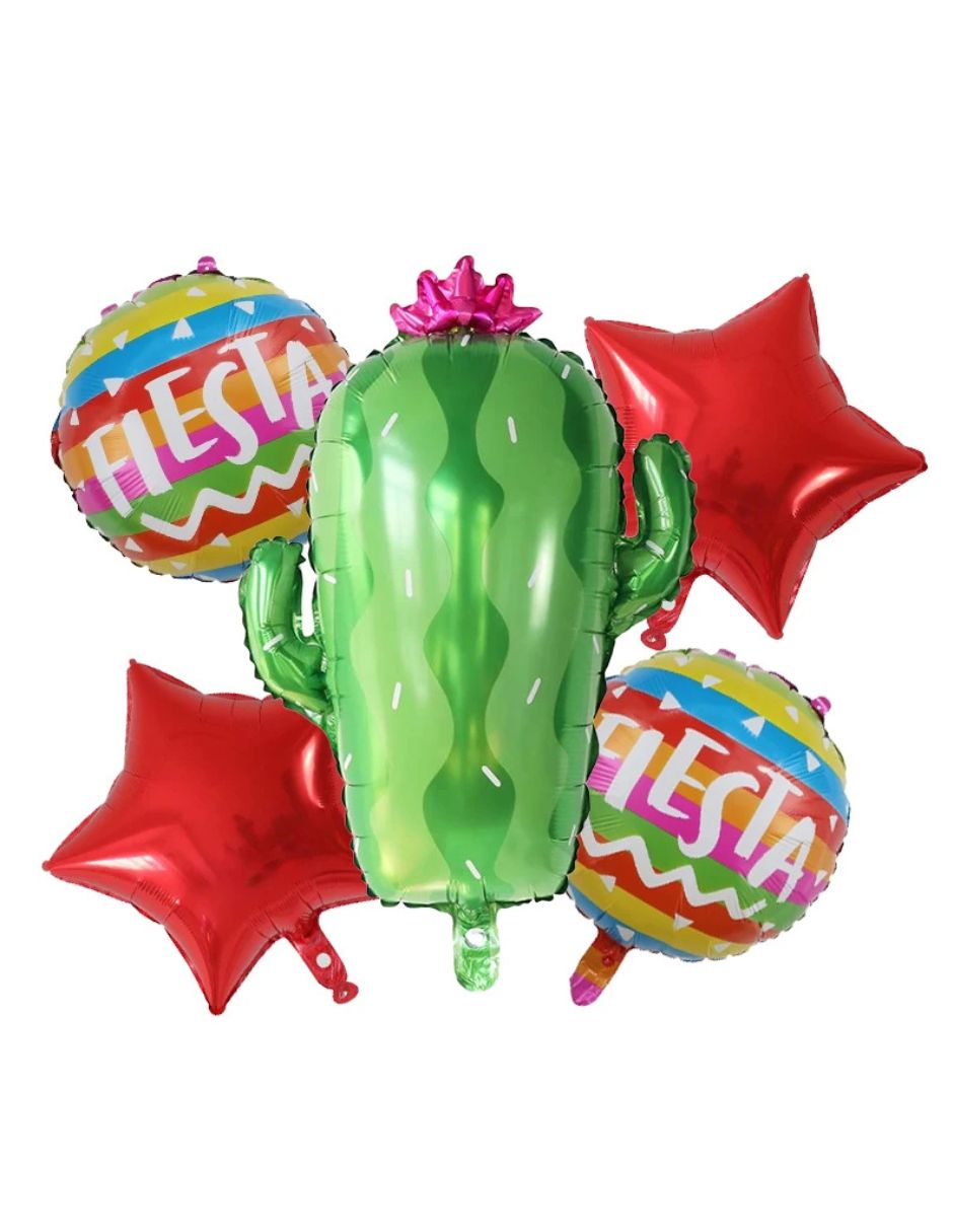 Set Globos Fiesta Mexicana Cactus Decoración 16 De Septiembre
