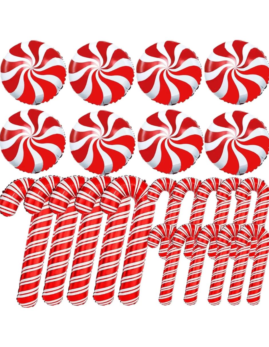 Set de globos metálicos caramelo 23 unidades