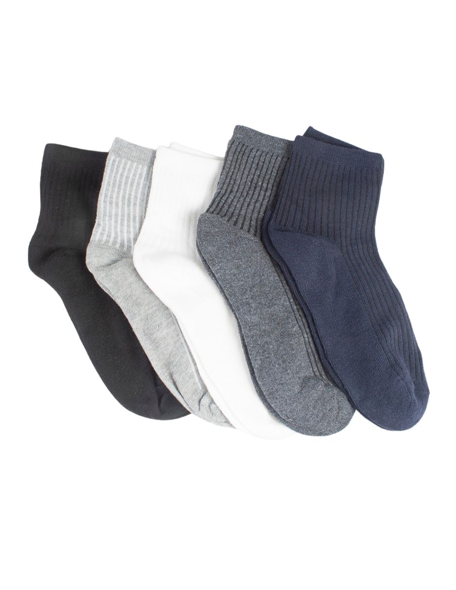 Set de 5 Pares de Calcetines Clásicos para Adulto | Unitalla