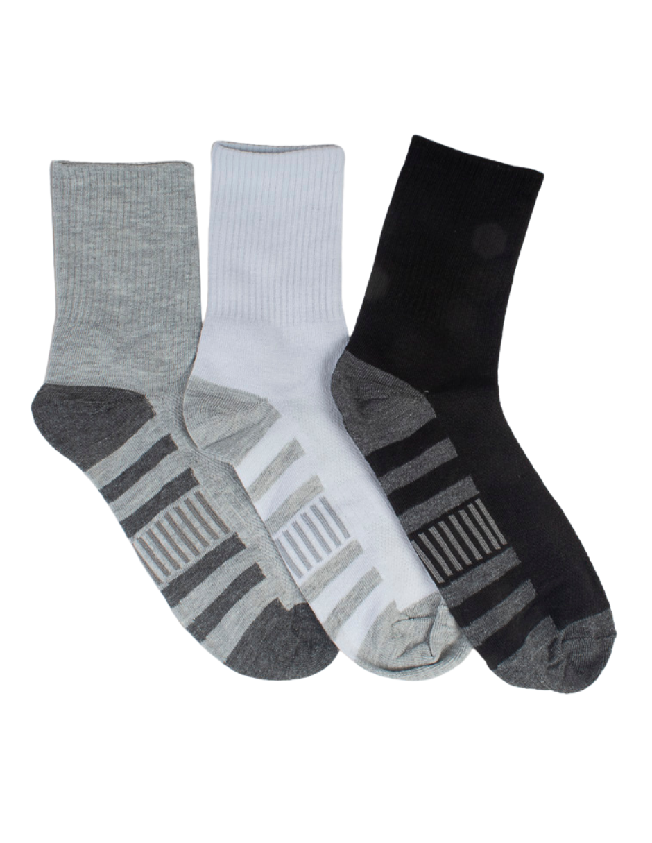 Set 3 Calcetines Deportivos Unitalla Algodón Suave