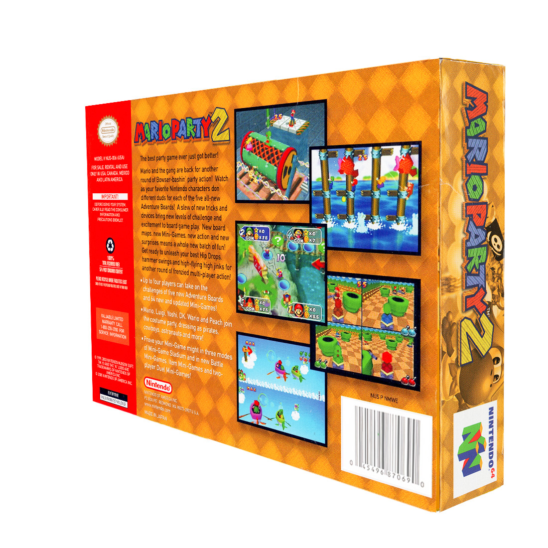 Mario Party 2 Físico En Caja Con Manual Nintendo 64.