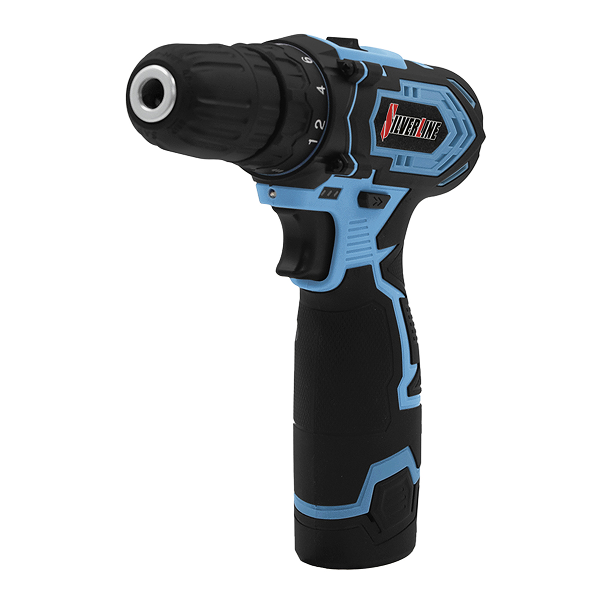 Kit de Taladro Destornillador Inalámbrico + Desarmador de Precisión Inalámbrico Silverline Color Negro y Azul