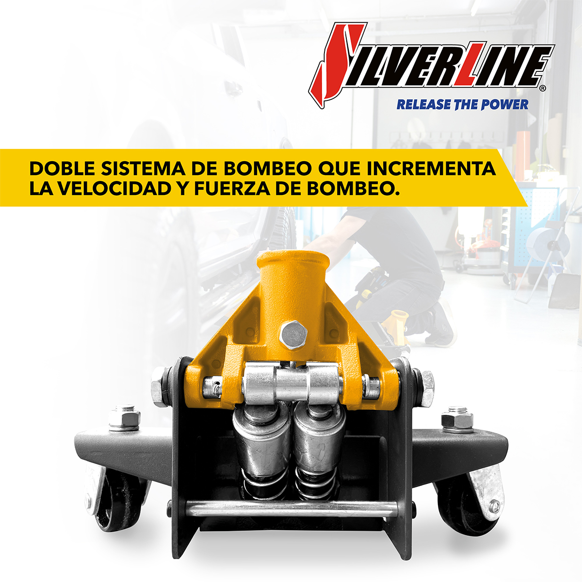 Gato Hidráulico de Patín Silverline 3 Toneladas Extra Plano
