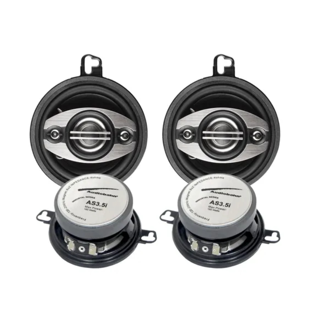Juego de Bocinas para Automóvil Audiobahn de 3.5 4 Vías As3.5i Coaxial 80W RMS
