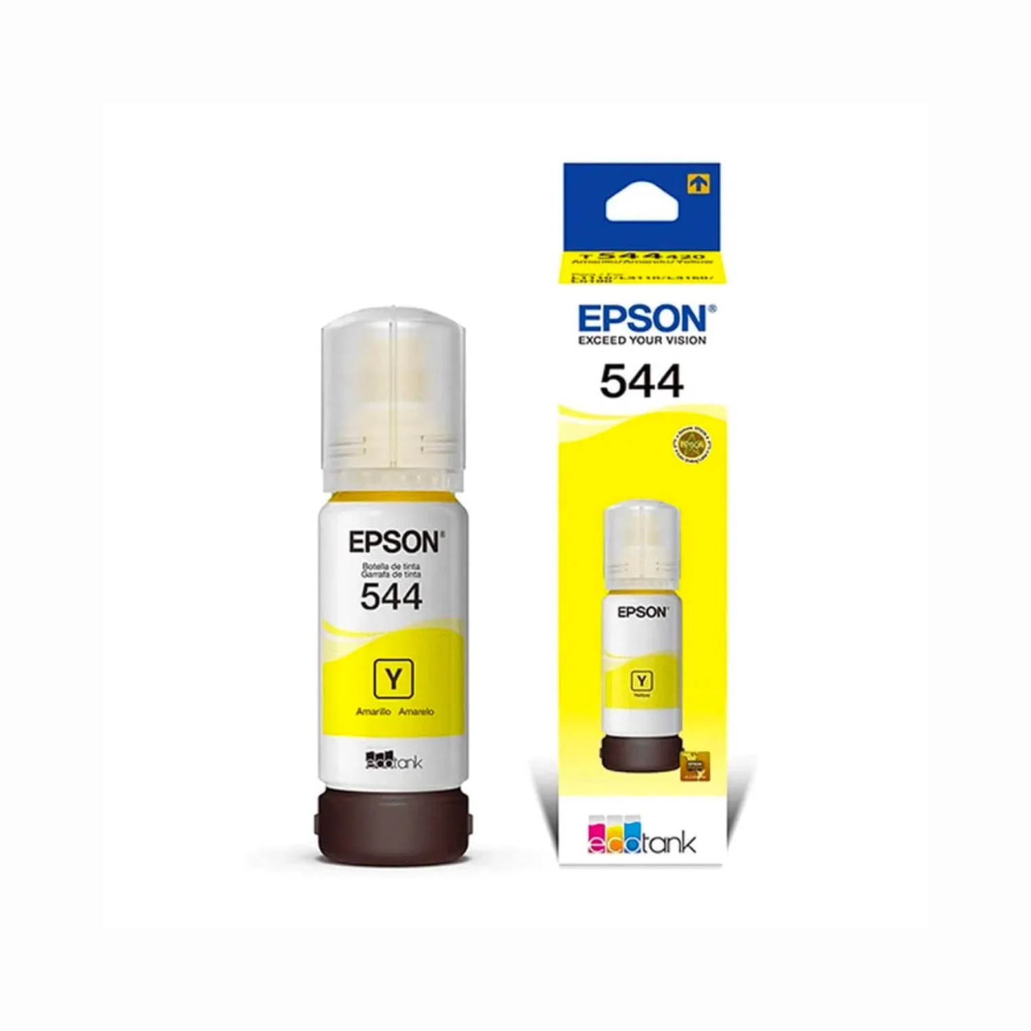 Tinta Epson Original T544-AL EcoTank L1110/L3110/L3150/L5190 Color Amarillo