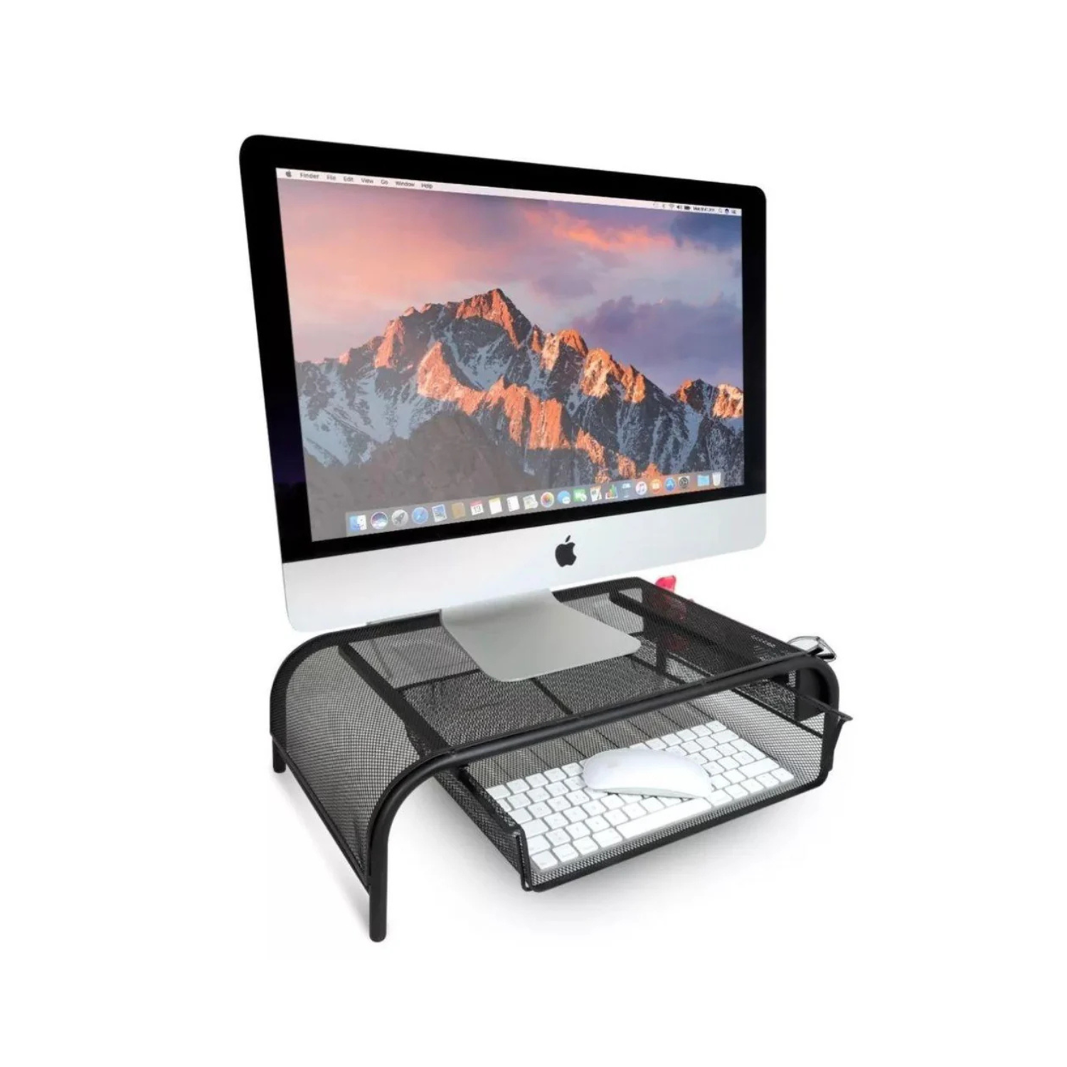 Soporte Organizador Nextep de Malla para Laptop y Monitor con Cajón