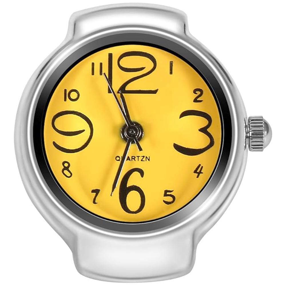 Anillo elástico reloj amarillo MXTWW-001 1Pza Unitalla  Acero Inoxidable Plata-Amarillo, TempusYellow