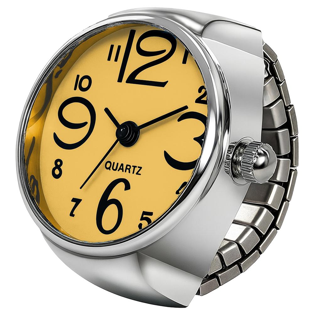 Anillo elástico reloj amarillo MXTWW-001 1Pza Unitalla  Acero Inoxidable Plata-Amarillo, TempusYellow