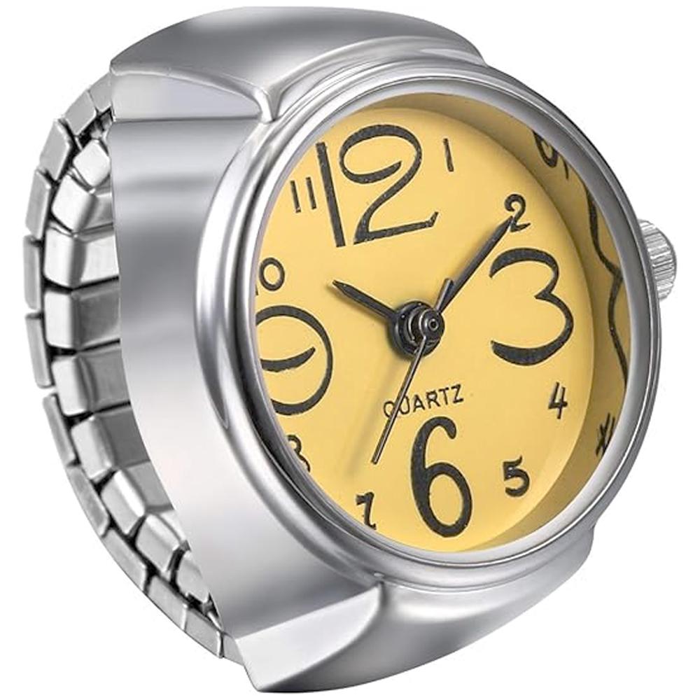 Anillo elástico reloj amarillo MXTWW-001 1Pza Unitalla  Acero Inoxidable Plata-Amarillo, TempusYellow