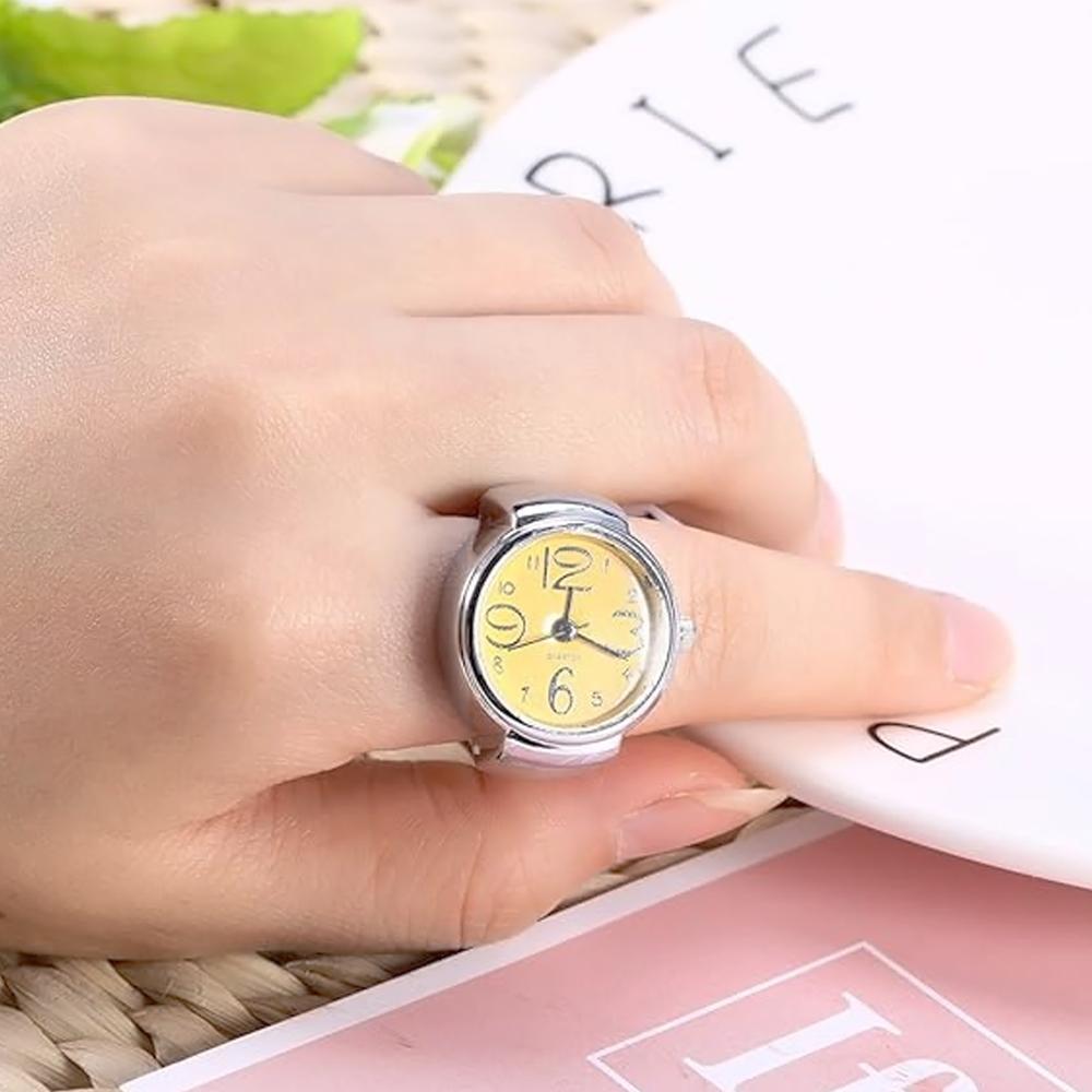 Anillo elástico reloj amarillo MXTWW-001 1Pza Unitalla  Acero Inoxidable Plata-Amarillo, TempusYellow