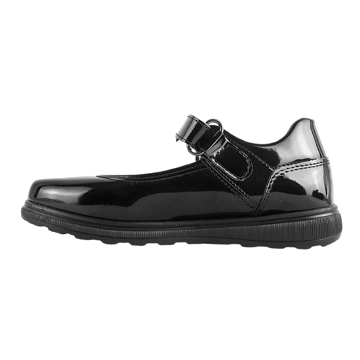 Zapato Niña Escolar Charol Negro Arco Soporte Cómodo 170-CN