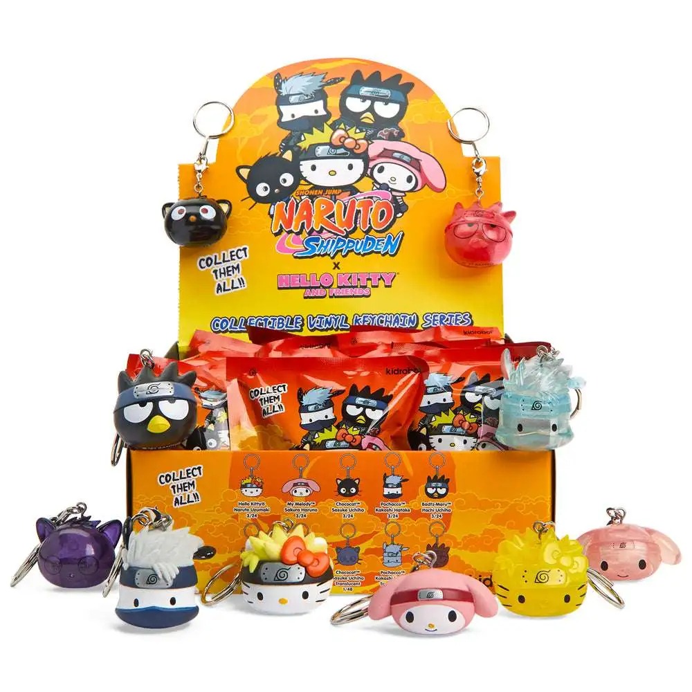 Kidrobot Naruto Shippuden x Hello Kitty & Friends Vinyl Keychain (Series 1) – Figura aleatoria en blind bag