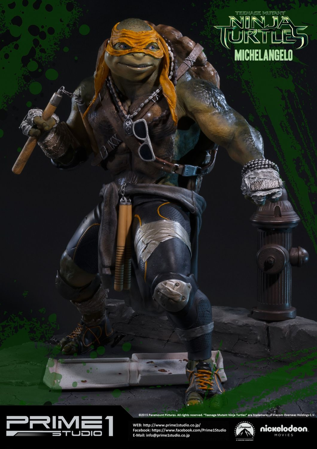 Prime 1 Studio – TMNT (Film 2014): Michelangelo Statue (Museum Masterline Series, MMTMNT-04)