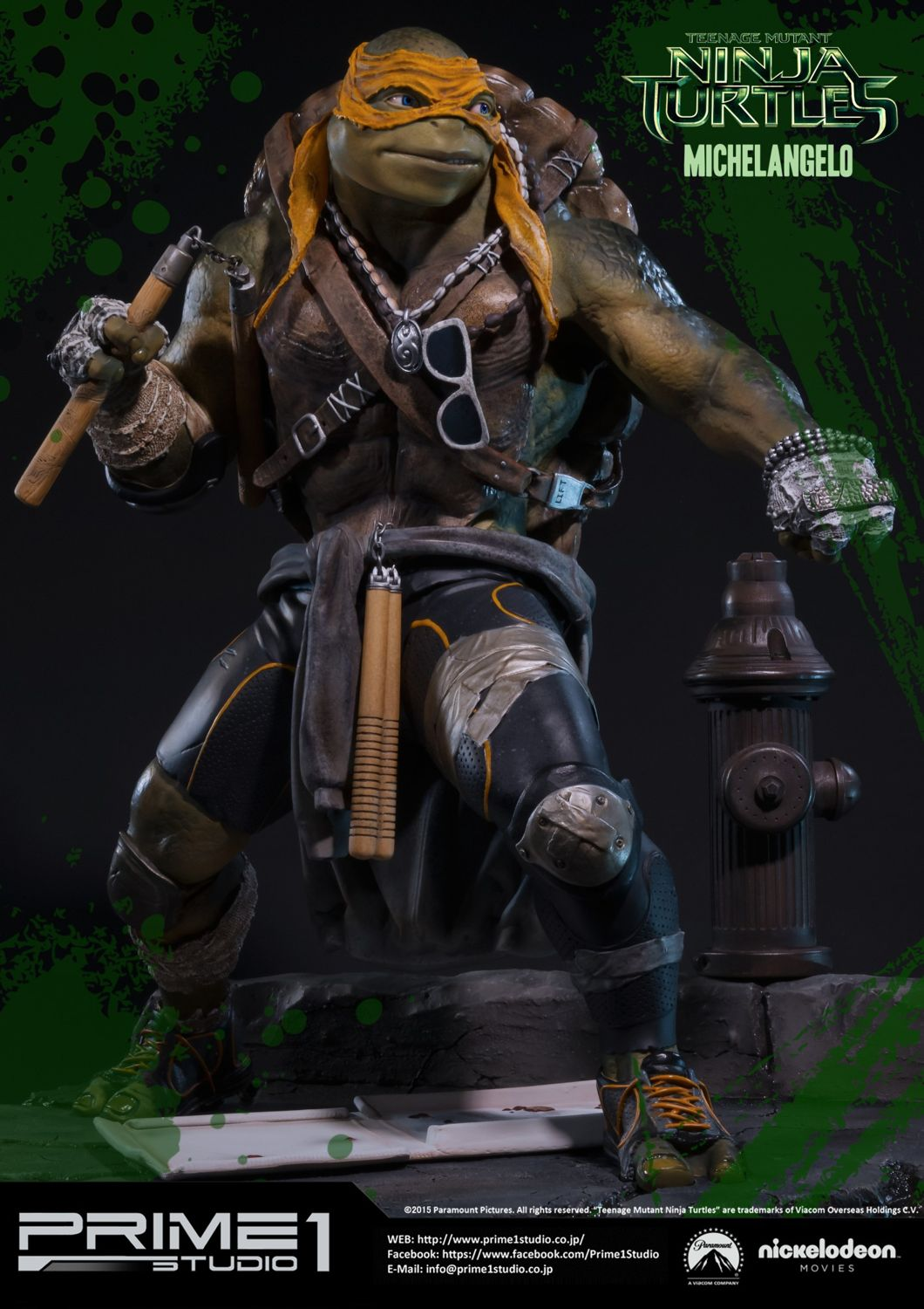 Prime 1 Studio – TMNT (Film 2014): Michelangelo Statue (Museum Masterline Series, MMTMNT-04)