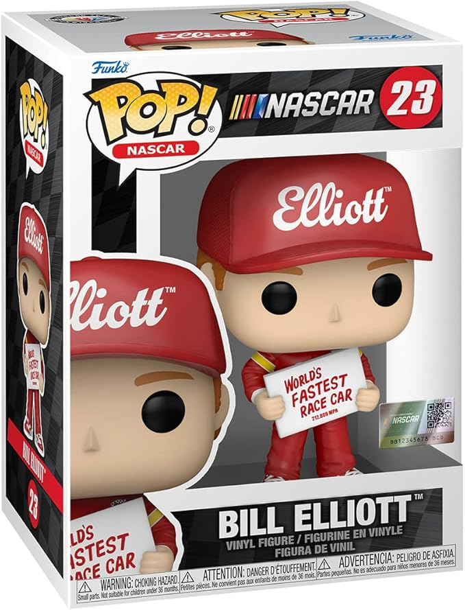 Funko Pop! NASCAR – Bill Elliott with "World’s Fastest Race Car" Sign #23