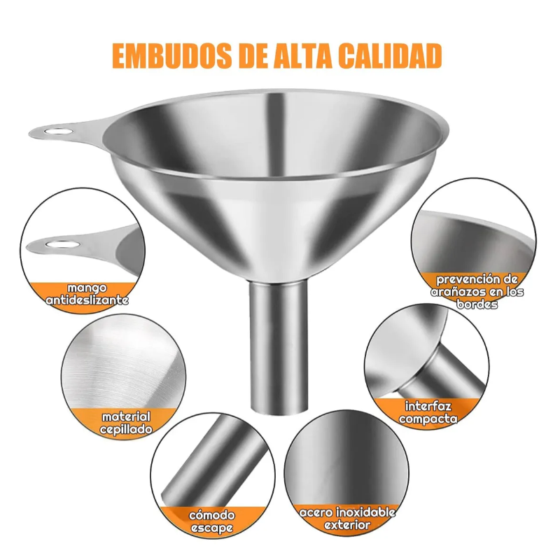 Mini Embudos De Cocina Para Llenar Botellas, Acero Inoxidabl