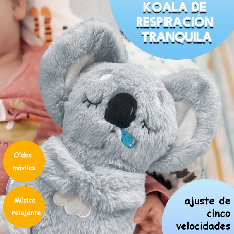 Peluche Koala Con Voz Y Respiración, Hora De Dormir Color Gris