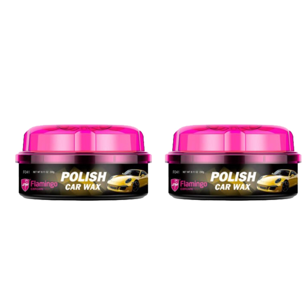 2 piezas de Cera Flamingo Polish Car Wax Pasta Lata De 230 G