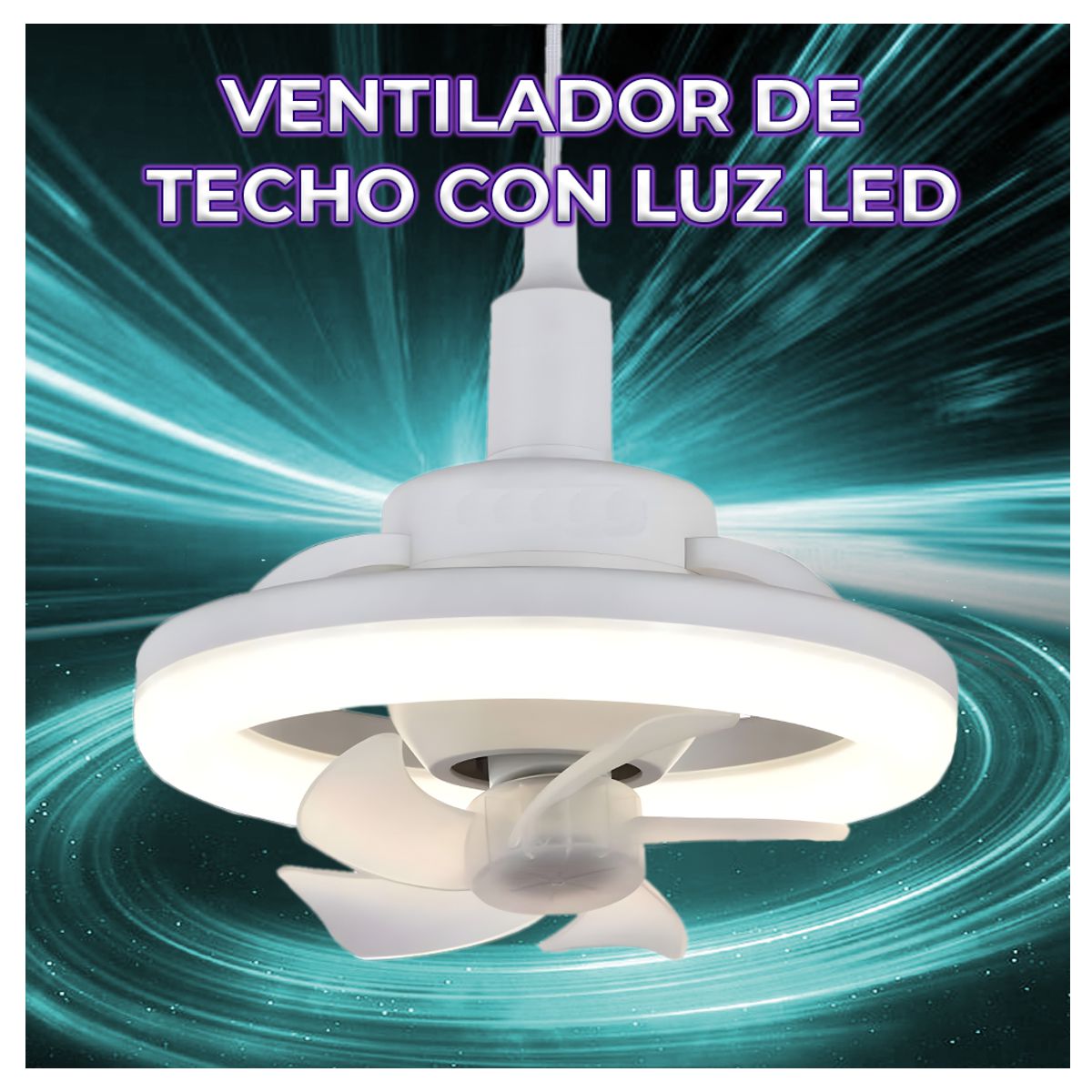 Ventilador De Techo Con Luz LED Con Tres Temperaturas De Color Control IR