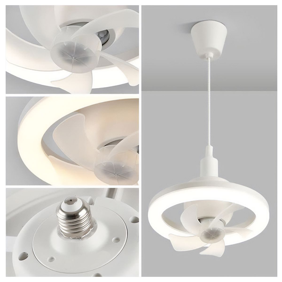 Ventilador De Techo Con Luz LED Con Tres Temperaturas De Color Control IR