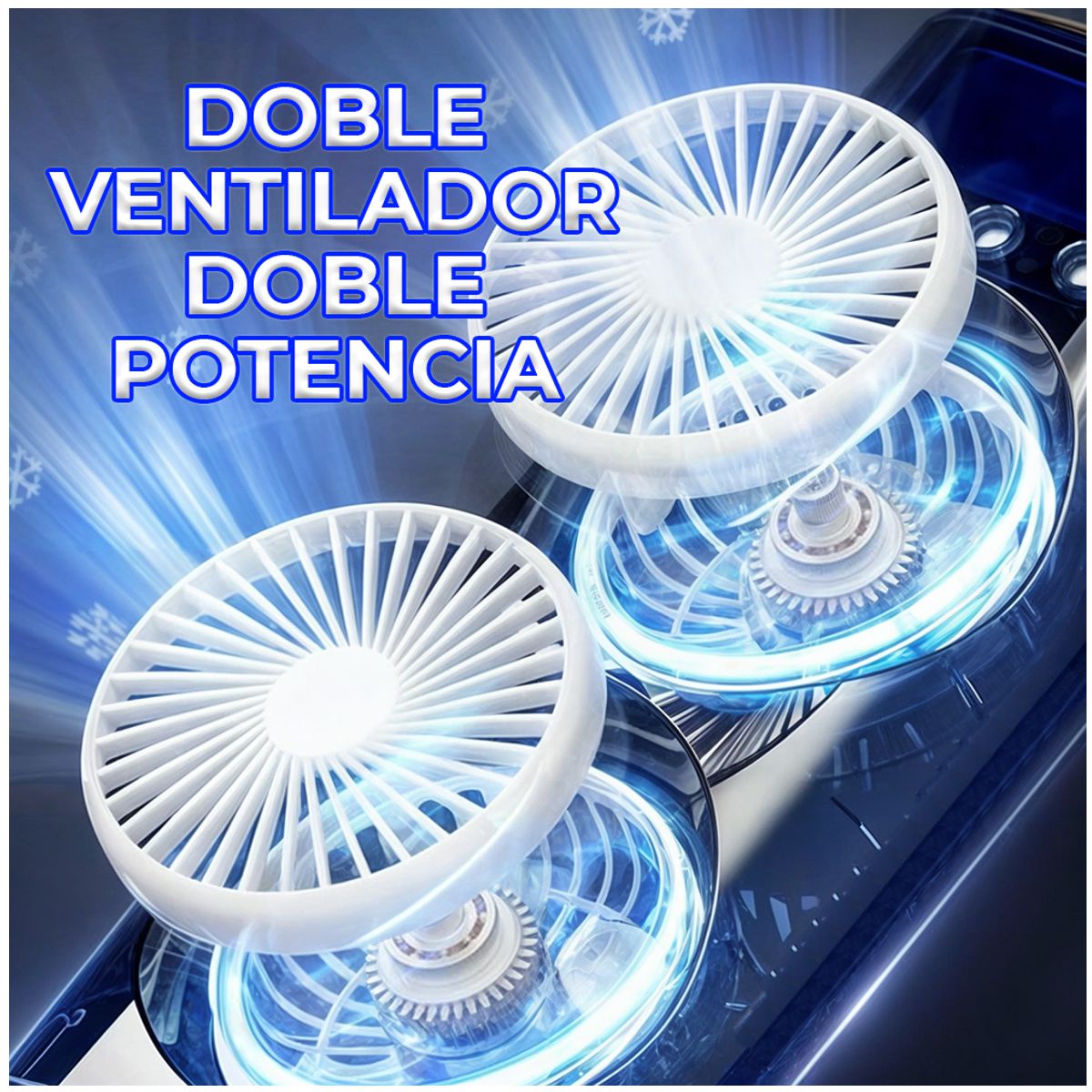 Ventilador De Torre Doble Con Humidificador Base Giratoria Y Control Remoto