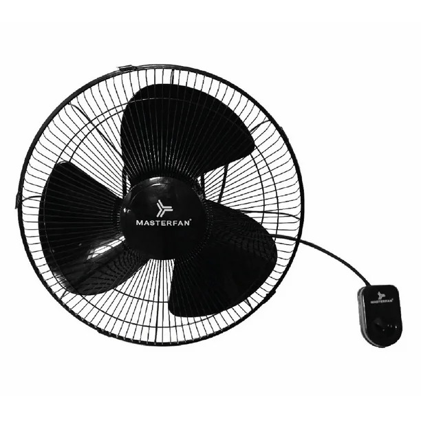  Ventilador Masterfan Orbital 16" de Pared con 3 Aspas, 3 Velocidades Negro