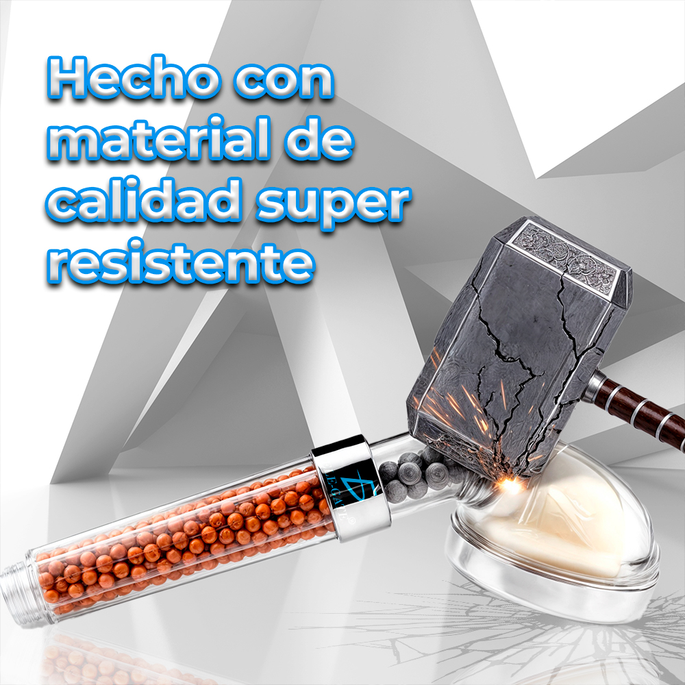 Regadera de Baño con Luz LED RGB con Piedras Filtrantes – Relajación, Estilo y Purificación en Cada Ducha