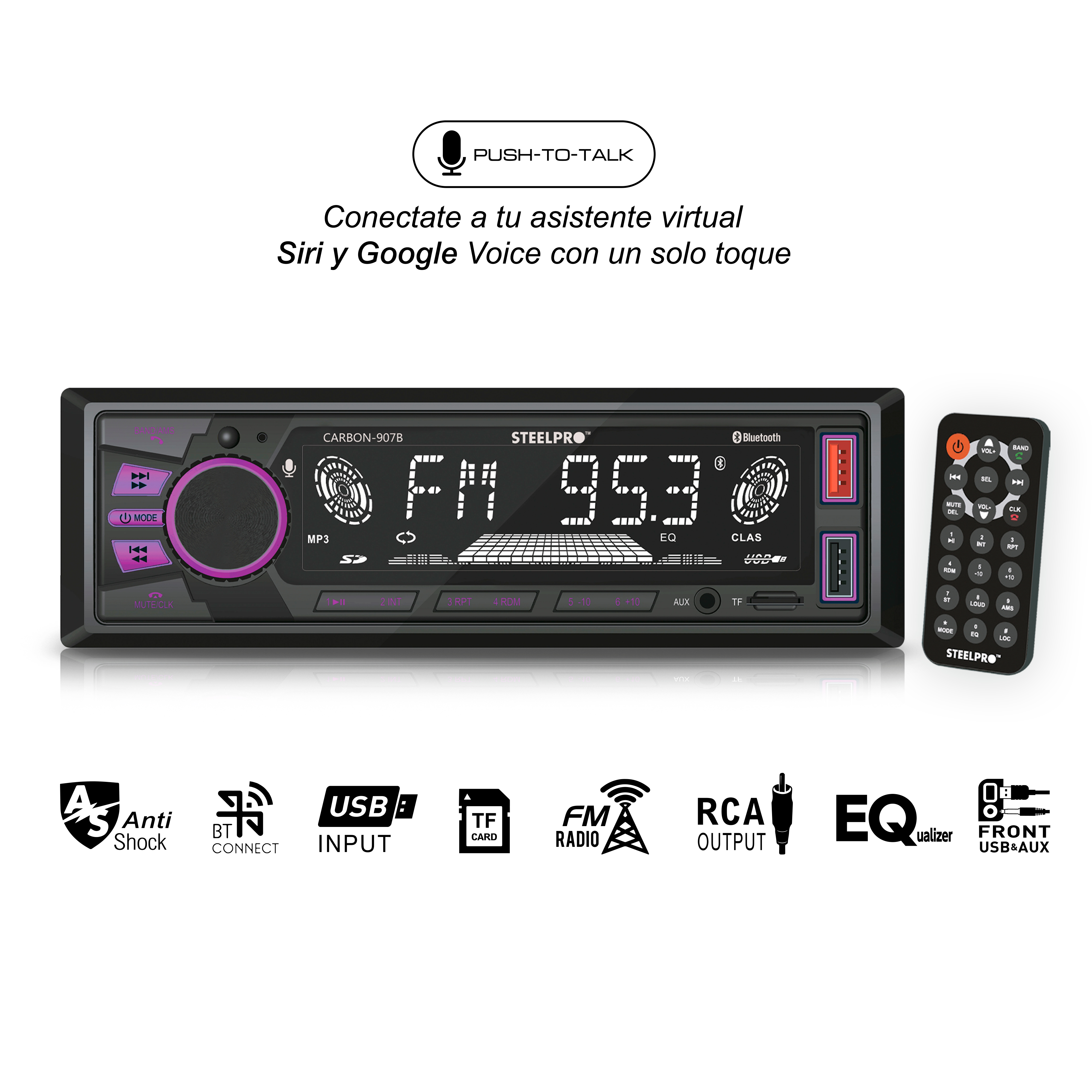 Autoestereo CARBON-903B STEELPRO