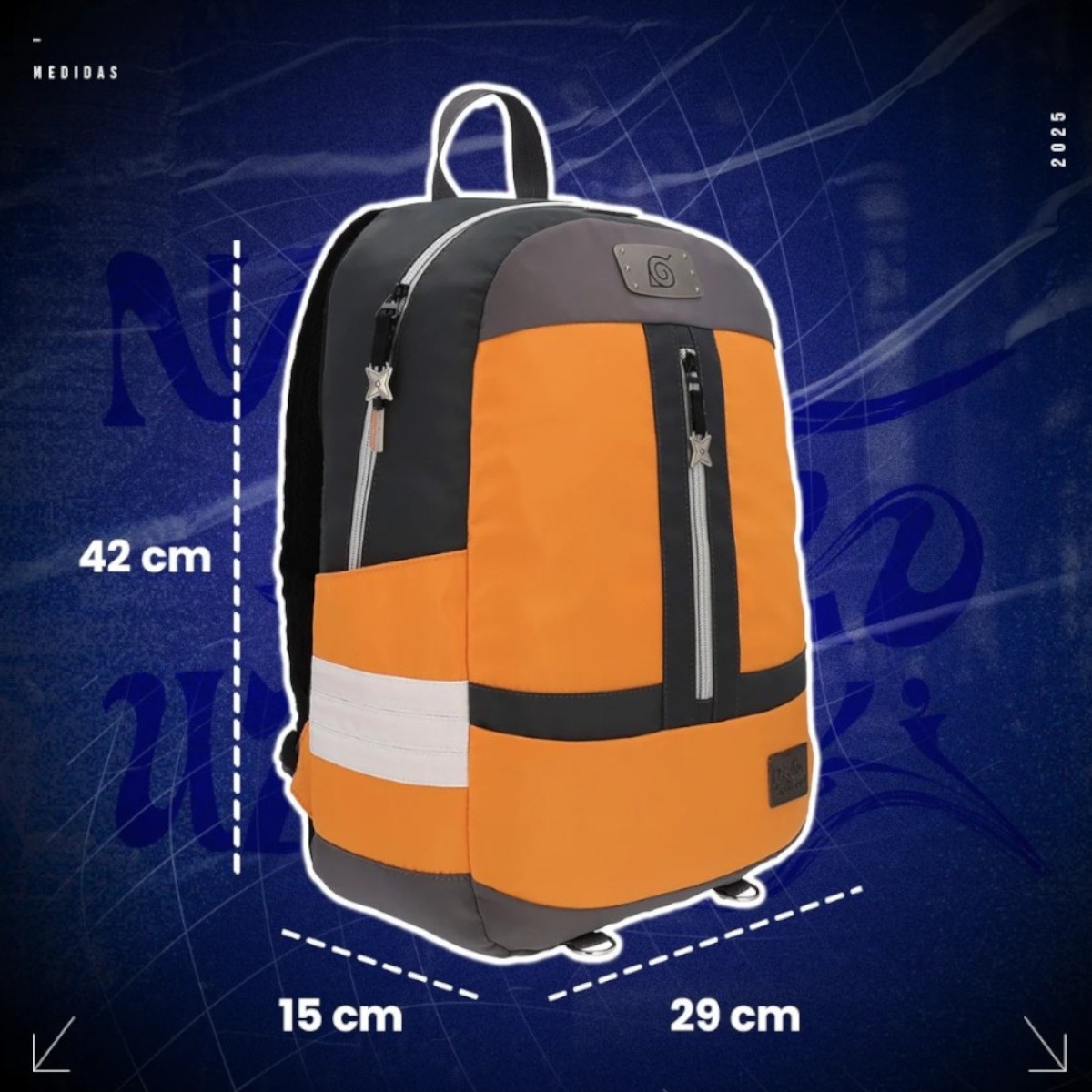 Mochila Grande Naruto Shippuden Naranja Yadatex NTS081-BP468A