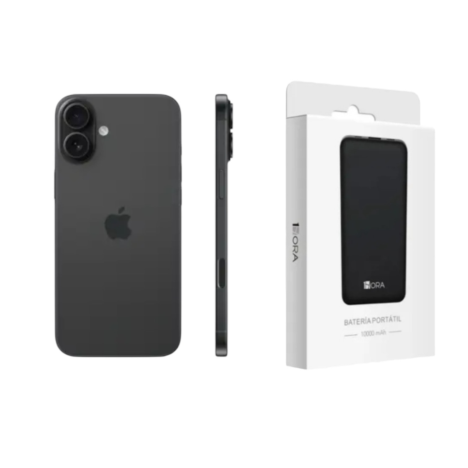  Apple iPhone 16 Plus, Celular 128GB Nuevo color Negro + Batería Hora 20 000mAh de regalo