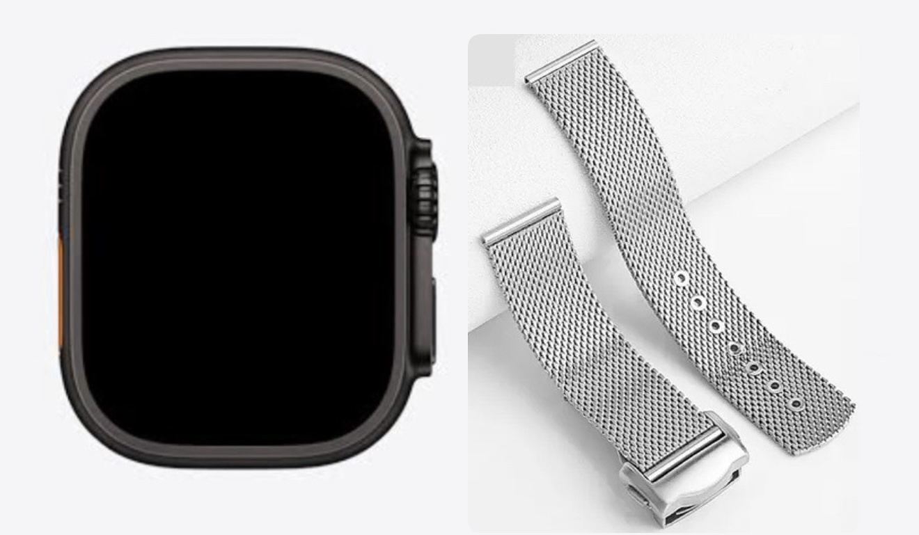 Apple Watch Ultra 2 Negro Titanium Con Correas Gris Titanuim+CUBO C 