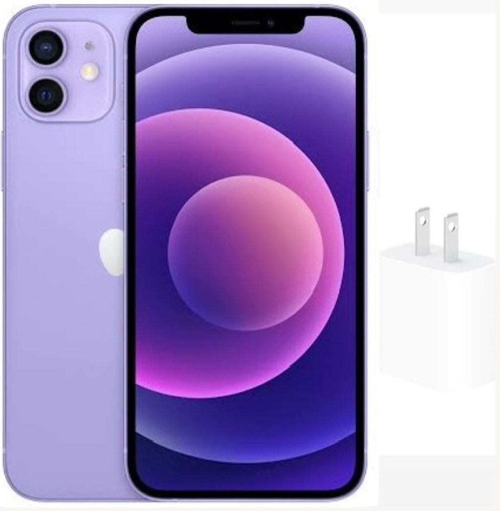 iPhone 12 Mini Lila De 64 GB Reacondicionado + Cubo C de Regalo De 35W 