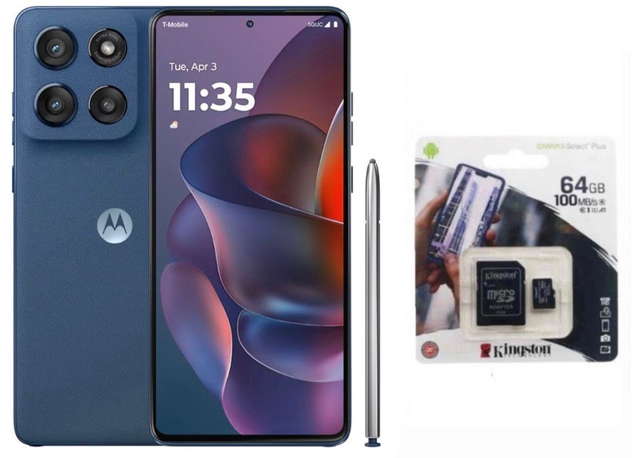 Motorola G Staylus 2025 AZUL 128 GB NUEVO 8 RAM+MEMORIA MICRO SD 32GB 