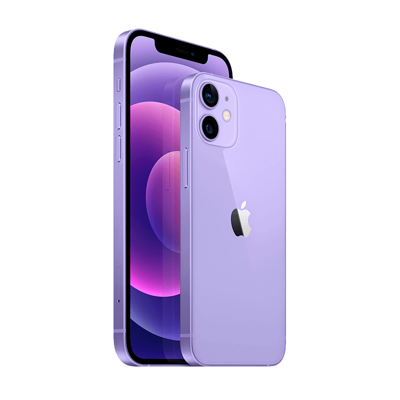 iPhone 12 Mini Lila De 64 GB Reacondicionado + Cubo C de Regalo De 35W 