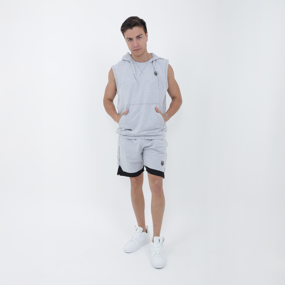 Conjunto Sudadera y Short Hombre K-Swiss Crew Color Gris