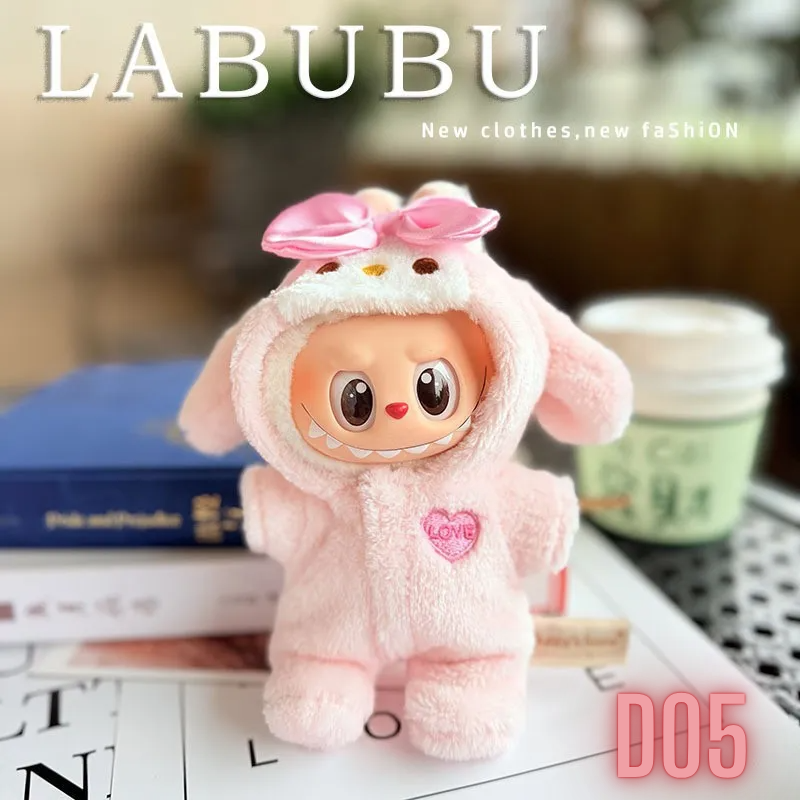 Ropa para Muñeco Labubu Pijamas, SET 3 OUTFITS Vestimenta para Peluche de Coleccion, No incluye Figura.