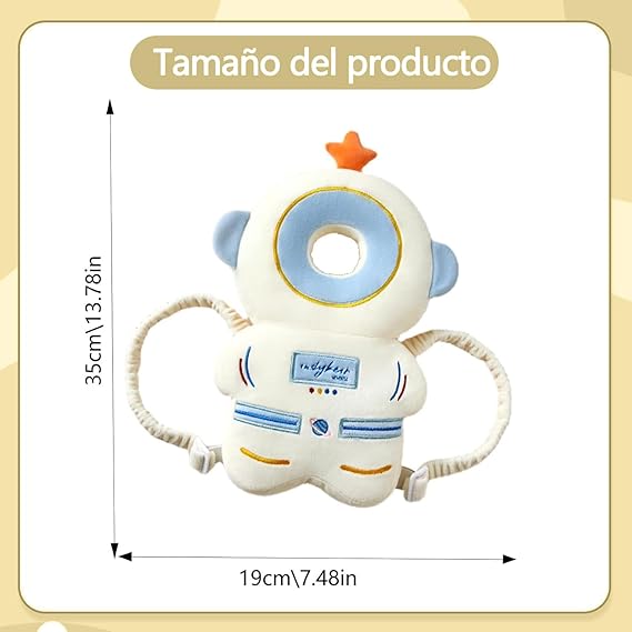 Mochila Protectora de Cabeza de Niño,Protector de Cabeza para Niño Ajustable, Almohada protectora para caidas