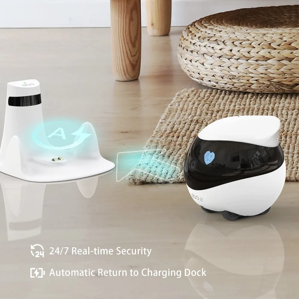 Robot Enabot EBO SE con Cámara HD,  Control Remoto para Vigilar e Interactuar con Mascotas, Familia y Amigos 