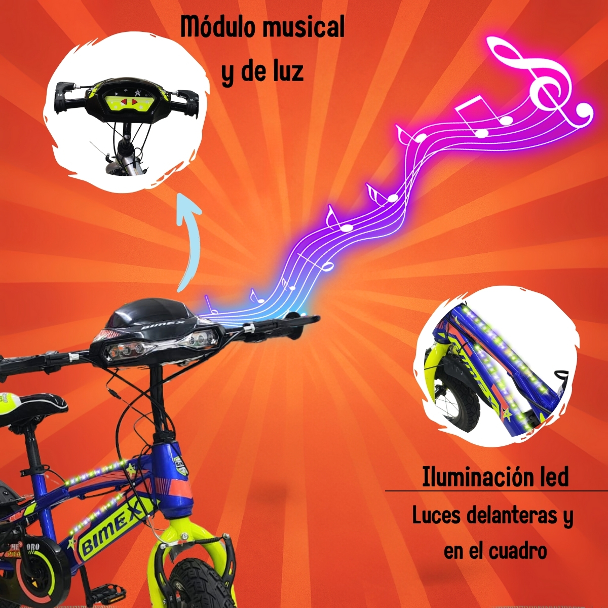 Bicicleta Para Niños R12 Gossa Meteoro Pro Azul