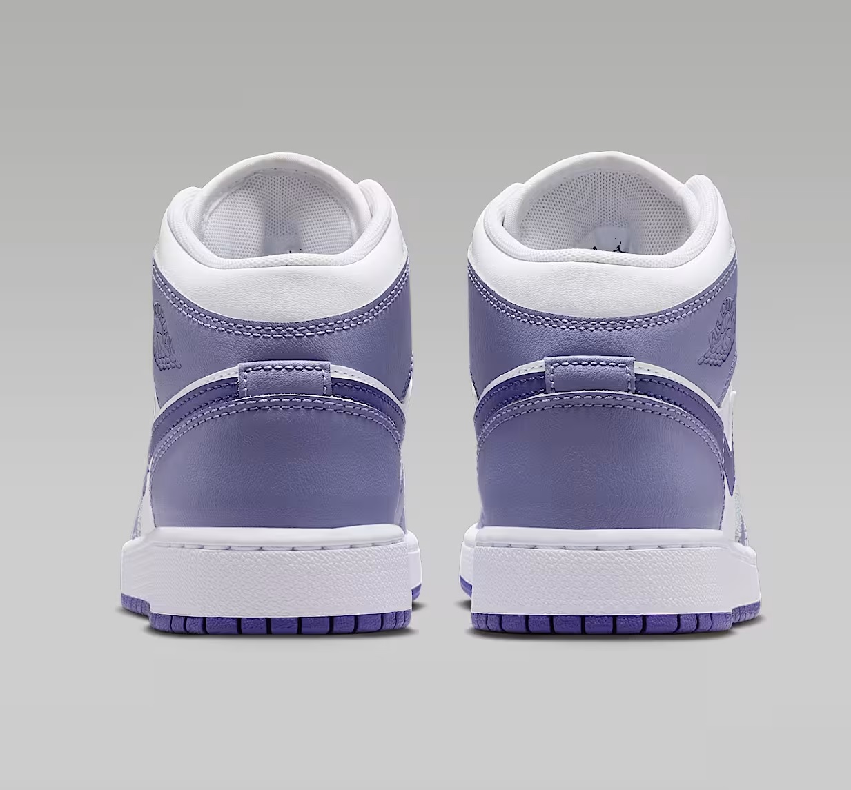 Tenis Air Jordan 1 Mid Blanco/morado Mujer Tallas #23 al #25