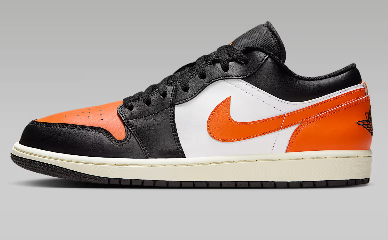 Tenis Air Jordan 1 Low Negro/blanco/naranja Hombre Tallas #25 al #30