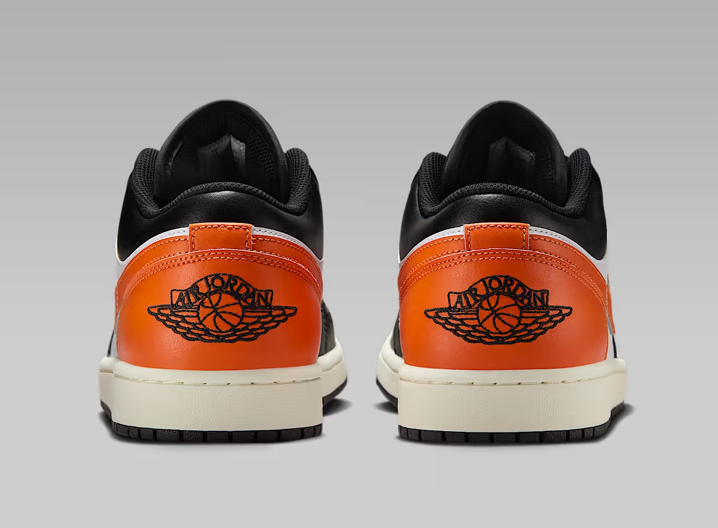 Tenis Air Jordan 1 Low Negro/blanco/naranja Hombre Tallas #25 al #30