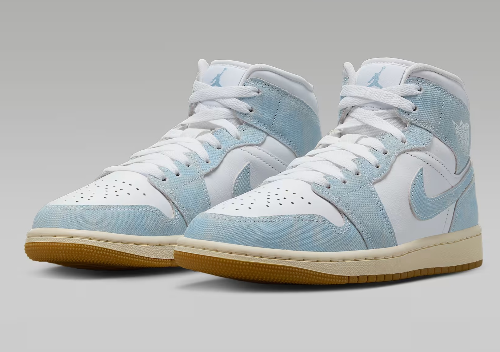 Tenis Air Jordan 1 Mid SE Azul/blanco Mujer Tallas #23 al #26