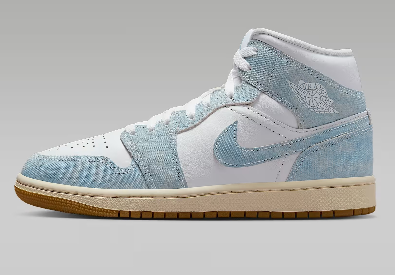 Tenis Air Jordan 1 Mid SE Azul/blanco Mujer Tallas #23 al #26