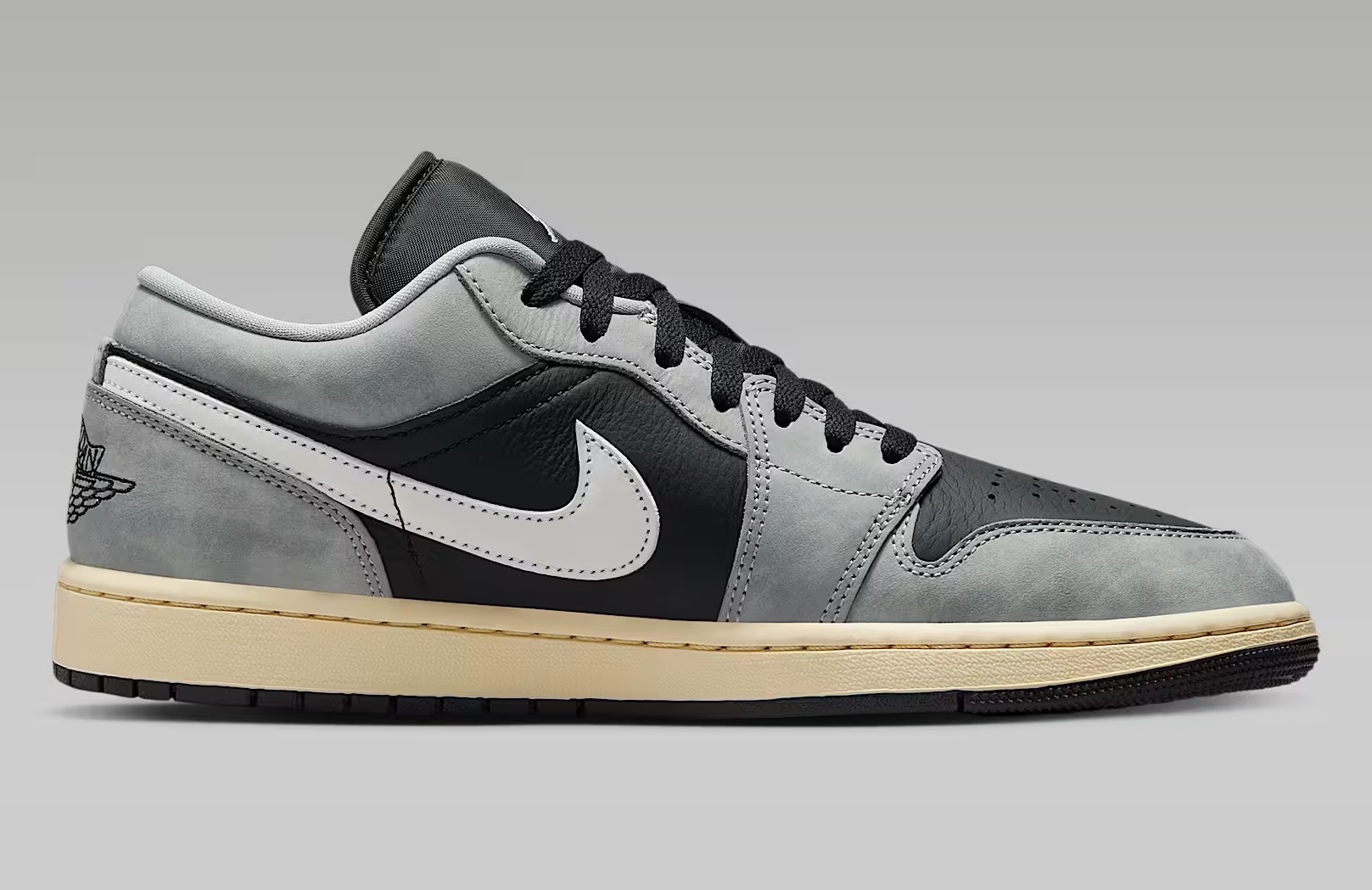 Tenis Air Jordan 1 Low SE Gris/negro Hombre Tallas #25 al #30