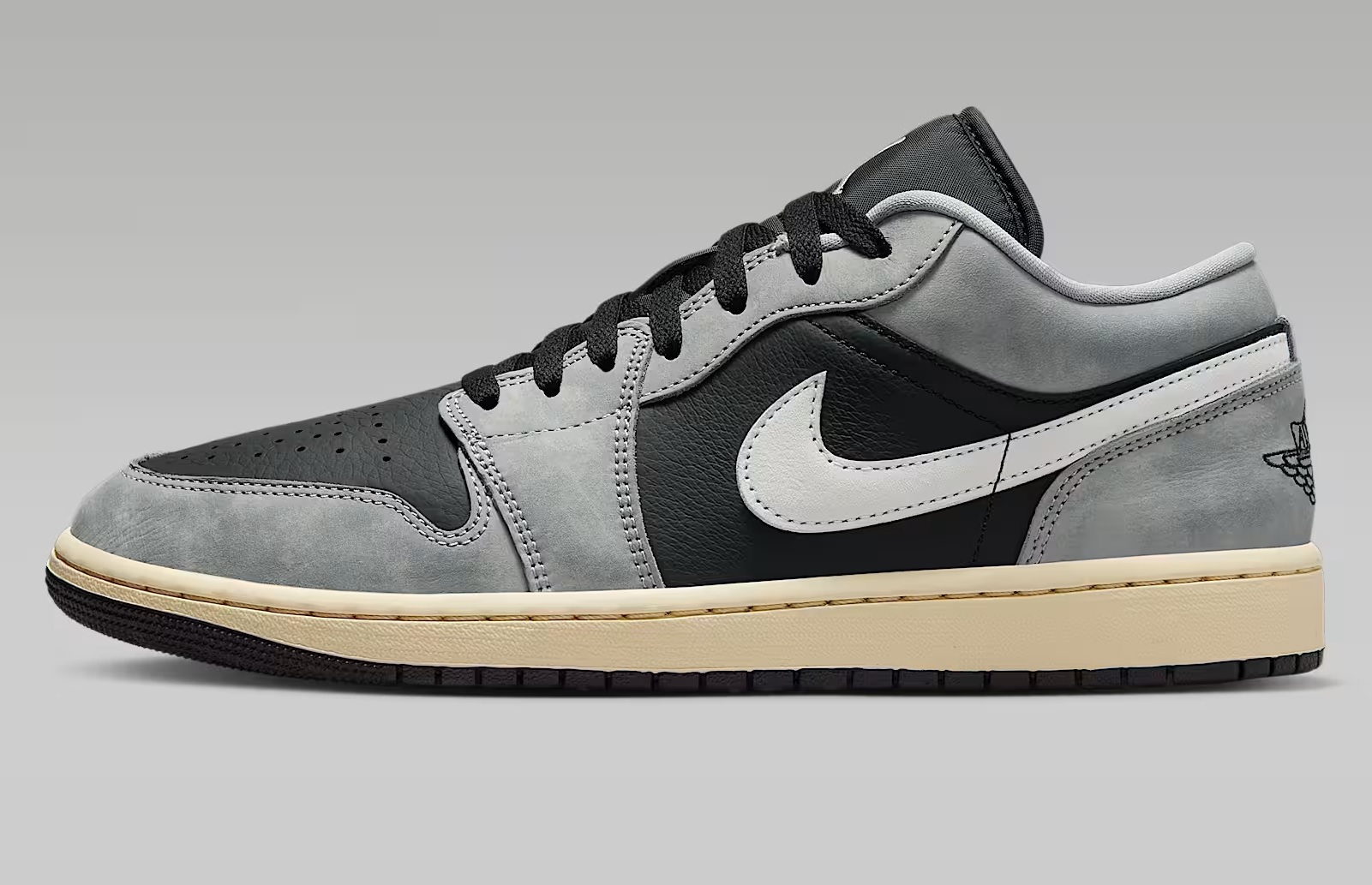 Tenis Air Jordan 1 Low SE Gris/negro Hombre Tallas #25 al #30