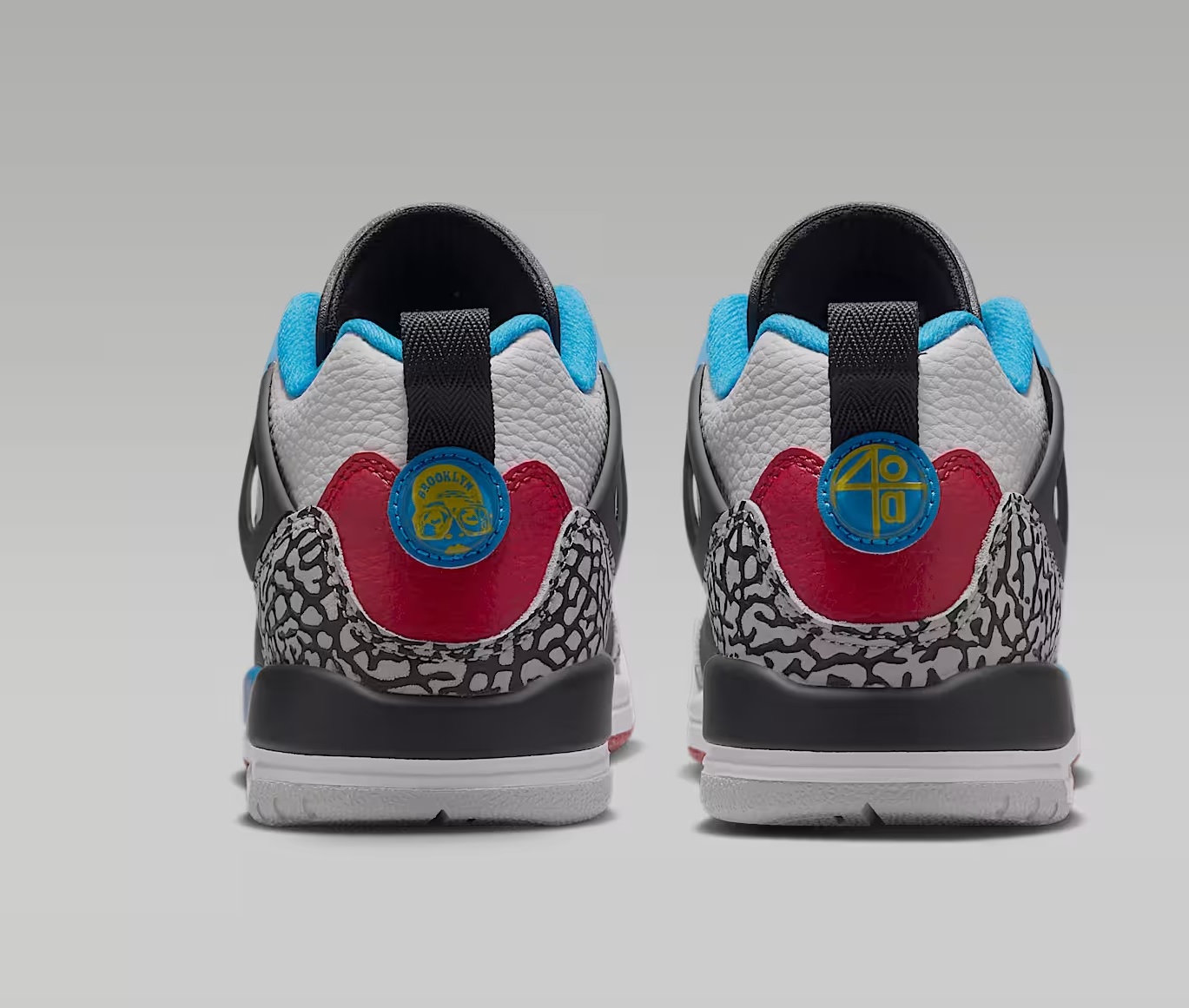 Tenis Jordan Spizike Low SE Griz/azul/negro Niños Tallas #23 al #25
